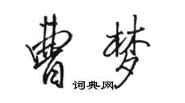 駱恆光曹夢行書個性簽名怎么寫