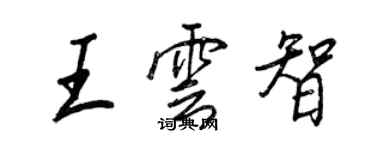 王正良王雲智行書個性簽名怎么寫