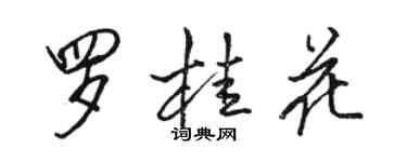 駱恆光羅桂花行書個性簽名怎么寫