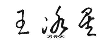 駱恆光王冰星草書個性簽名怎么寫