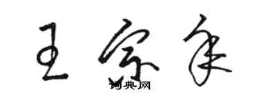 駱恆光王宗年草書個性簽名怎么寫