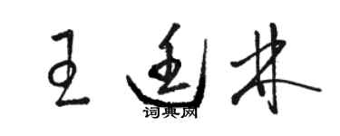 駱恆光王廷林草書個性簽名怎么寫