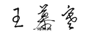 駱恆光王慕寒草書個性簽名怎么寫
