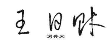 駱恆光王日財草書個性簽名怎么寫