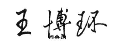 駱恆光王博環行書個性簽名怎么寫