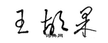 駱恆光王胡果草書個性簽名怎么寫