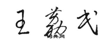 駱恆光王荔民草書個性簽名怎么寫