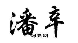 胡問遂潘辛行書個性簽名怎么寫