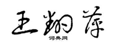 曾慶福王翻萍草書個性簽名怎么寫