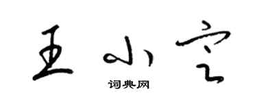 梁錦英王小定草書個性簽名怎么寫