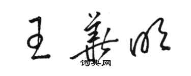 駱恆光王華明草書個性簽名怎么寫