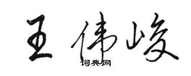 駱恆光王偉峻行書個性簽名怎么寫