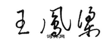 駱恆光王鳳梁草書個性簽名怎么寫
