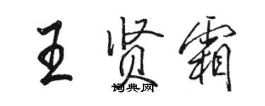 駱恆光王賢霜行書個性簽名怎么寫