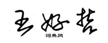 朱錫榮王好哲草書個性簽名怎么寫