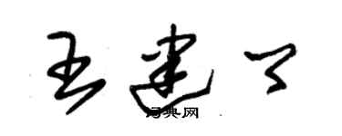 朱錫榮王建卿草書個性簽名怎么寫