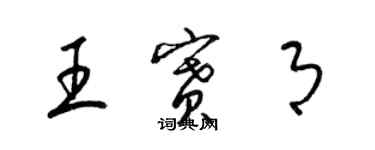 梁錦英王賽月草書個性簽名怎么寫