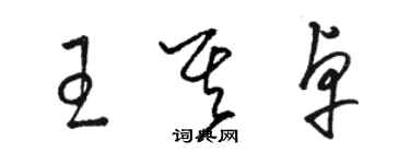 駱恆光王其卓草書個性簽名怎么寫