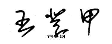 朱錫榮王登甲草書個性簽名怎么寫