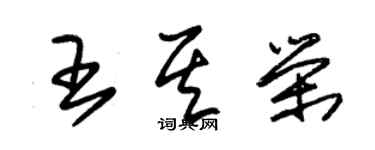 朱錫榮王其榮草書個性簽名怎么寫