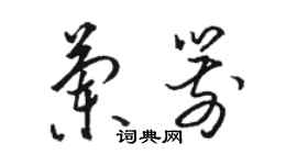 駱恆光蘭箭草書個性簽名怎么寫