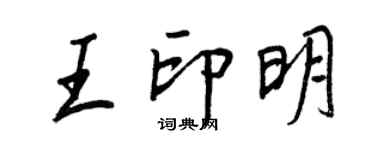 王正良王印明行書個性簽名怎么寫