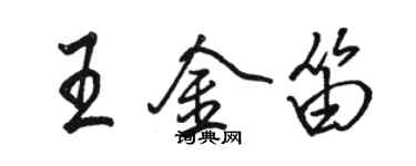 駱恆光王金笛行書個性簽名怎么寫