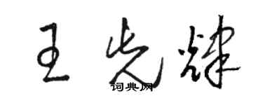 駱恆光王先輝草書個性簽名怎么寫