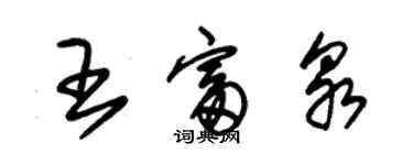 朱錫榮王富泉草書個性簽名怎么寫