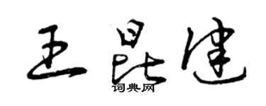 曾慶福王昆健草書個性簽名怎么寫