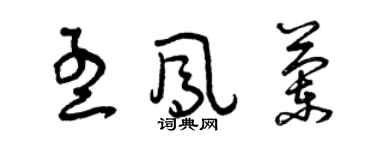 曾慶福孟鳳蘭草書個性簽名怎么寫