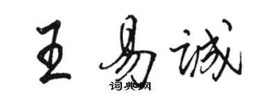 駱恆光王易誠行書個性簽名怎么寫