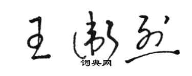 駱恆光王衛烈草書個性簽名怎么寫