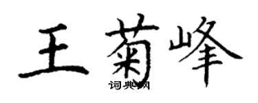 丁謙王菊峰楷書個性簽名怎么寫