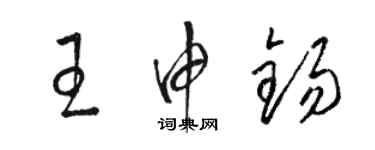 駱恆光王申錫草書個性簽名怎么寫