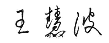 駱恆光王慧波草書個性簽名怎么寫