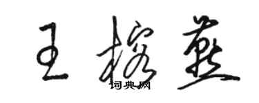 駱恆光王榕燕草書個性簽名怎么寫