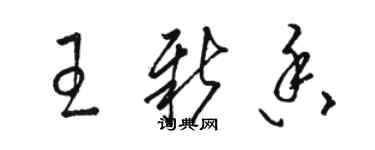 駱恆光王新香草書個性簽名怎么寫