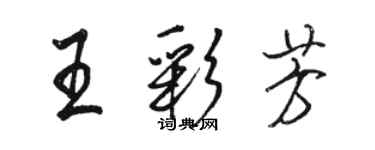 駱恆光王彩芳行書個性簽名怎么寫