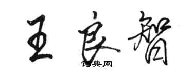駱恆光王良智行書個性簽名怎么寫