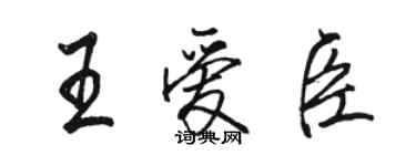 駱恆光王愛臣行書個性簽名怎么寫