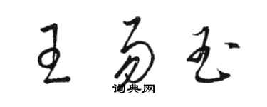 駱恆光王易玉草書個性簽名怎么寫