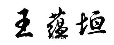 胡問遂王蘊垣行書個性簽名怎么寫