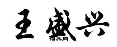 胡問遂王盛興行書個性簽名怎么寫