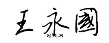 王正良王永國行書個性簽名怎么寫