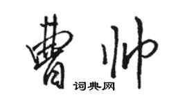 駱恆光曹帥行書個性簽名怎么寫