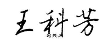 王正良王科芳行書個性簽名怎么寫