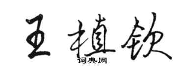 駱恆光王植欽行書個性簽名怎么寫