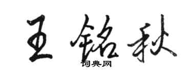 駱恆光王銘秋行書個性簽名怎么寫