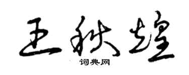 曾慶福王秋煌草書個性簽名怎么寫